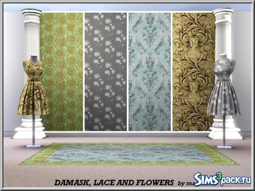 Паттерны Damask, Lace and Flowers от marcorse
