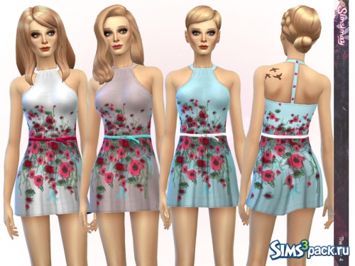 Платье с цветочным принтом от Simsimay