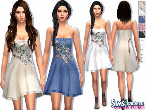 Дизайнерское платье с цветами от sims2fanbg