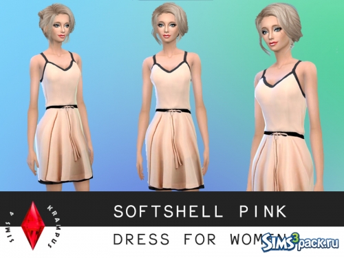 Платье Softshell Pink от SIms4Krampus