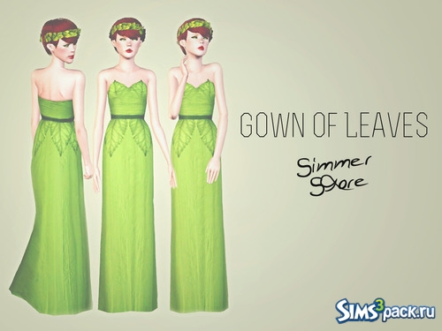 Платье Gown of leaves от Simmer Store