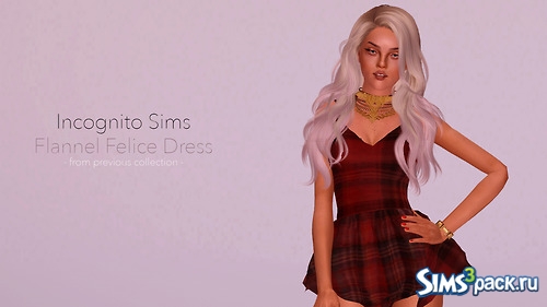 Платье Flannel Felice от incognito sims