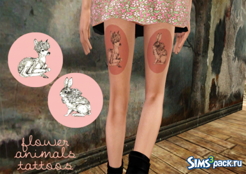 Татуировки Flower animals от abigailia