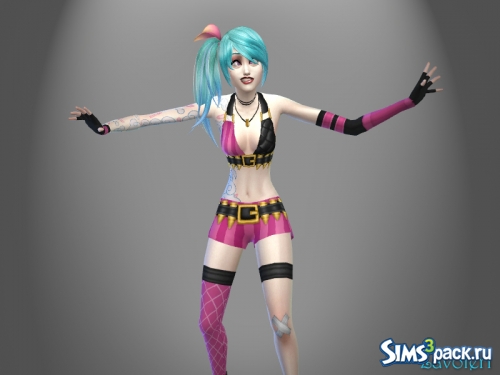 Костюм Jinx Outfit от Lavoieri Sims