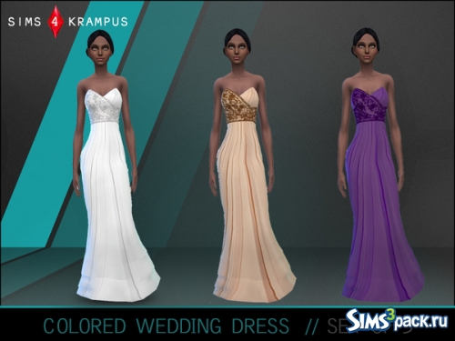 Платье Colored Wedding от SIms4Krampus
