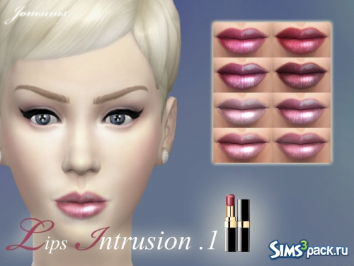 Помада intrusion 1 realistic lips 8 colors от jomsims