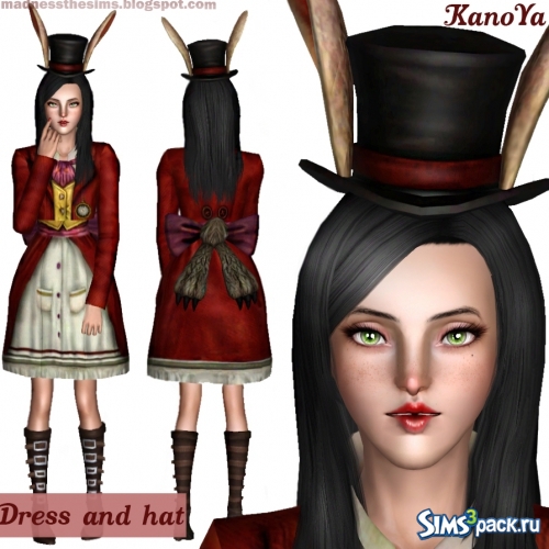 Платье и шляпка с ушками из Alice Madness Returns от KanoYa