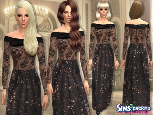 Чёрное платье 27 - #XMAS gift 2 от sims2fanbg