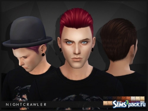 Мужская прическа AM_Hair03 от Nightcrawler Sims