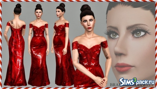 Красное рождественское платье от ArtSims
