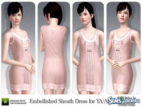 Платье Embellished Sheath от simromi