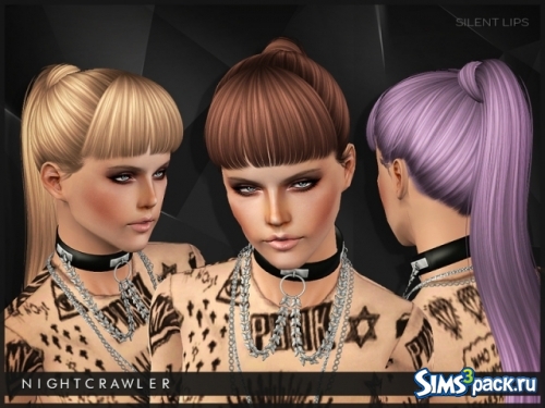 Женская причёска "Silent Lips" от Nightcrawler Sims