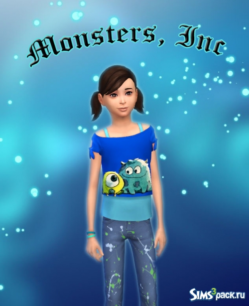 Детские футболки с персонажами Monsters Inc от Aerina