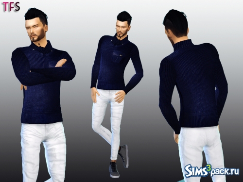 Мужской свитер Deep Blue от TwistedFate Sims