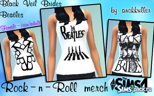 Футболки Rock-n-roll: Black Veil Brides & The Beatles от anckkuller