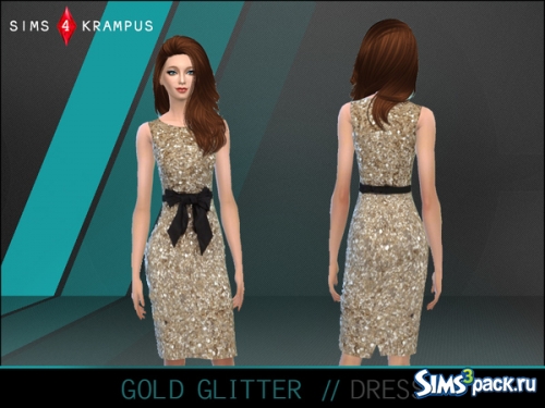 Платье Golden Bow от Sims4krampus