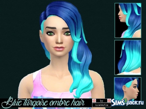 Женская причёска Blue turqoise ombre от IzzieMcFire