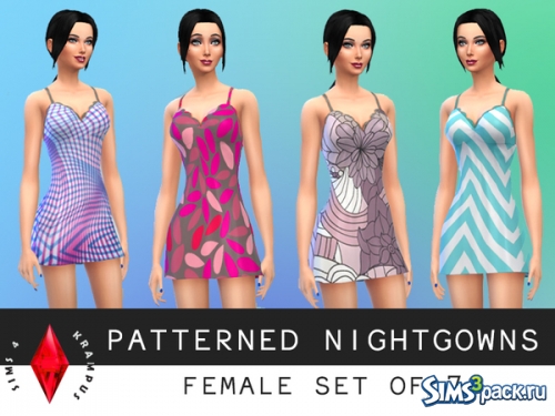 Сорочка "Female Nightgown Set of 7" от SIms4Krampus