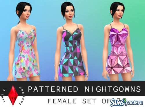 Сорочка "Female Nightgown Set of 7" от SIms4Krampus