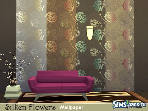 Обои "Silken Flowers Wallpaper" от Rirann