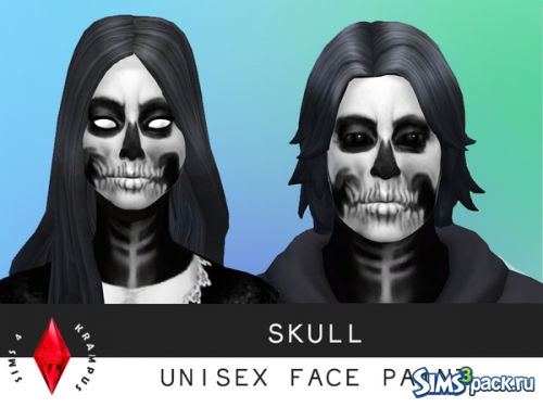 Макияж "Unisex Skull Face Paint" от SIms4Krampus