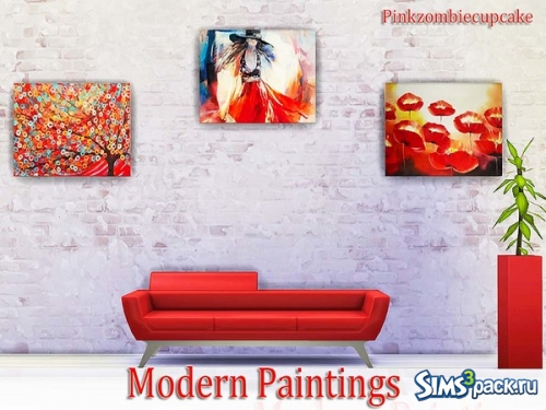 Картины "Red modern paintings" от Pinkzombiecupcakes