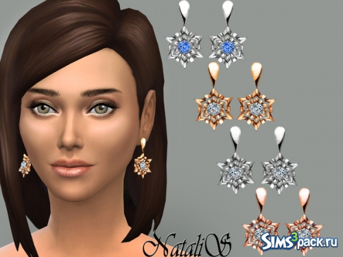 Серьги "Shining snowflake earrings FT-FE" от NataliS