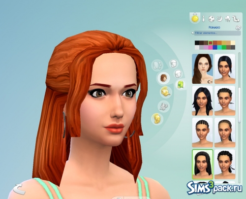 Прическа Анжелы и Лилит из The Sims 2 от Necrodog