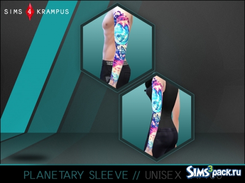 Тату "Unisex Planetary Sleeve Tattoo" от SIms4Krampus