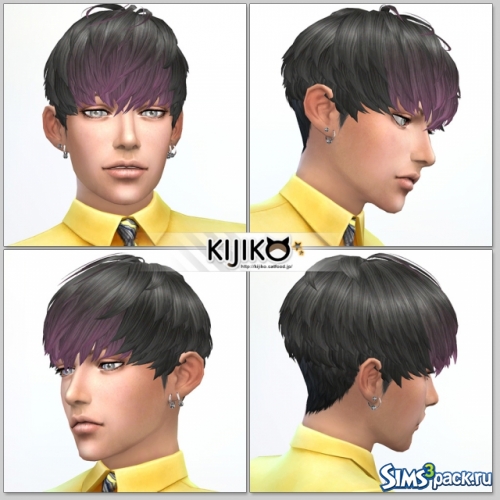 Мужские коркие волосы с чёлкой от Kijiko