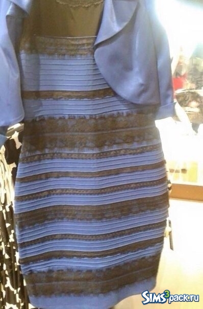 Черно-синее и бело-золотое платье от JS Sims