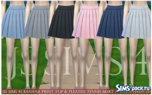 Топ Banana Print и юбка Pleated Tennis от JS SIMS