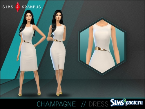 Платье Champagne от SIms4Krampus