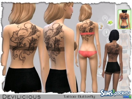 Татуировка Butterfly's Tattoo от Devilicious