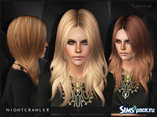 Женская причёска &quot;Turn It Up&quot; от Nightcrawler Sims