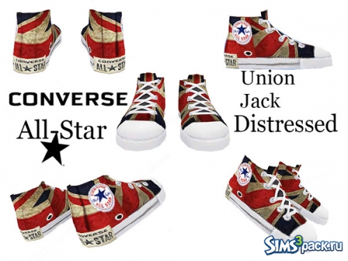 Кеды Union Jack Distressed Converse All Star от Pinkzombiecupcakes