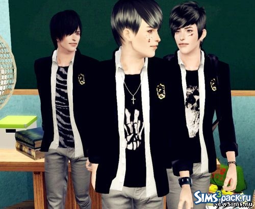 Мужская школьная форма от JS Sims 3