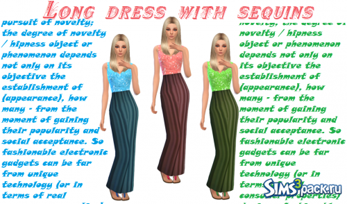 Длинное платье с блёстками Long dress with sequins от StrawberryRED