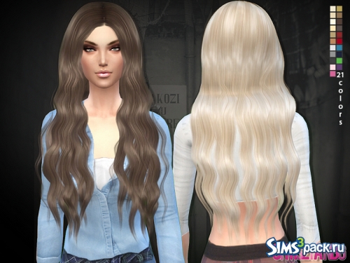 Женская причёска 02 Long Curly от Sims2fanbg