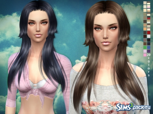 Женская причёска 3 Rose от sims2fanbg