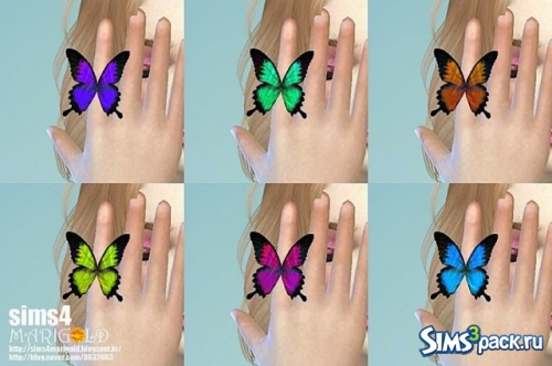 Кольцо butterfly ring от Marigold