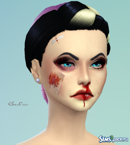 Кровавый макияж от JingleRiotSims