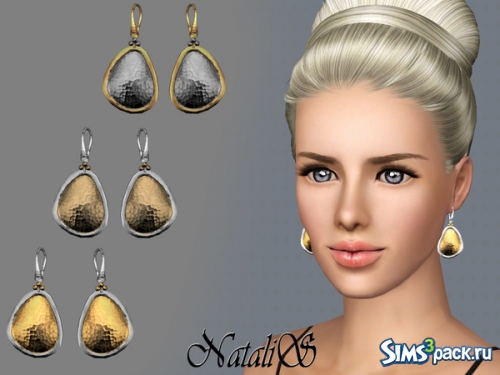 Серьги &quot;Two-tone hammered drop earrings FA-FE&quot; от NataliS