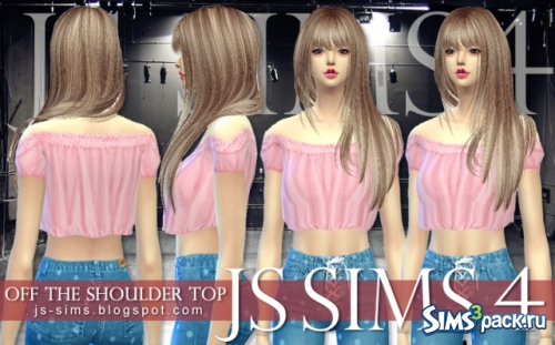 Топ Off The Shoulder Top от JS Sims 4