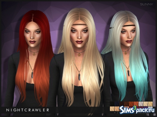 Женская прическа Nightcrawler AF Hair Sunny от Nightcrawler Sims