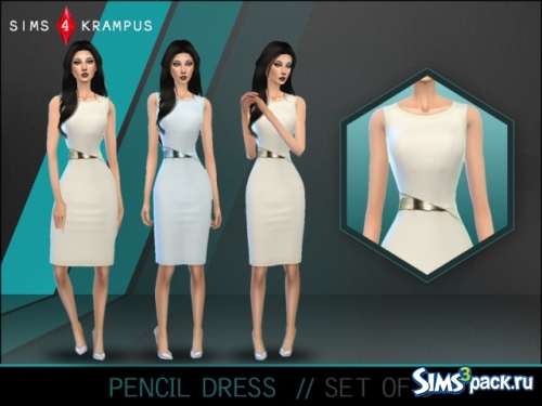 Женское платье "Colored Pencil Dresses" от SIms4Krampus