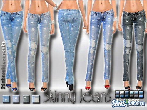 Узкие джинсы с точками от Pinkzombiecupcakes