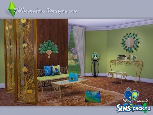 Набор мебели и декора We love Peacock от SIMcredible!