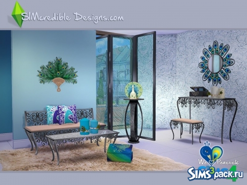 Набор мебели и декора We love Peacock от SIMcredible!