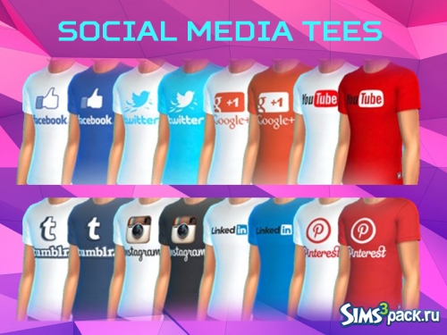 Футболки Social Media Male T-Shirt от Binksparks